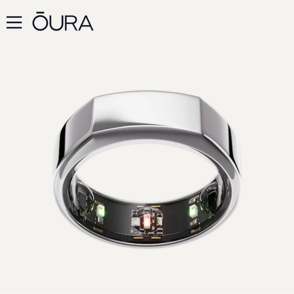 Used Oura ring Heritage silver size 8